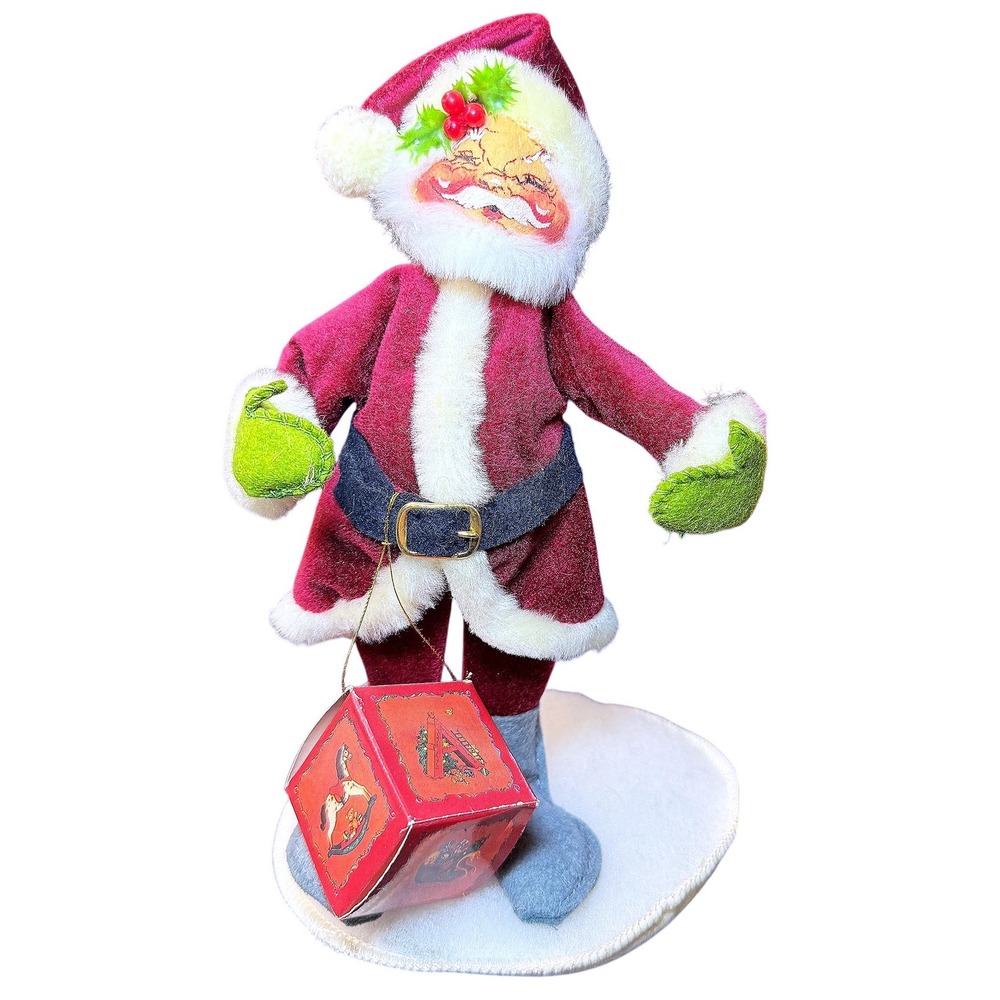 Vintage 1963 Annalee Mobilitee Santa Claus‎ Christmas Handmade Made in USA Retro